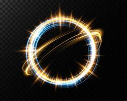 Stunning Shining Circular Light Effects featuring Beautiful Sparkles and Glimmers vector