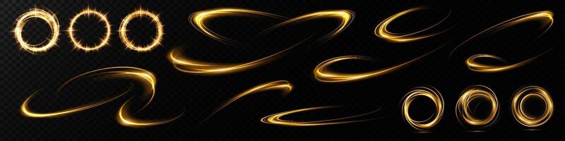 Stunning and Elegant Golden Swirls and Shapes Perfect for Various Design Projects and Needs vector