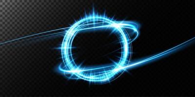 A Dynamic Blue Light Circle Displayed Against an Elegant Dark Background for Visual Impact vector