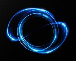 Dynamic Blue Light Swirls Gracefully on a Dark Background That Captivates the Viewer vector