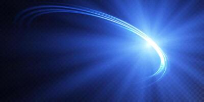 Abstract representation of Blue Light Rays set against a contrasting Dark Background vector