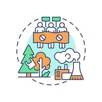 Human caused incidents multi color concept icon. Type of critical events. Travel risk management. Round shape line illustration. Abstract idea. Graphic design. Easy to use in promotional material vector