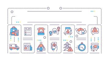 Public safety word concept isolated on white. Prevention and protection from dangerous events. Creative illustration banner surrounded by editable line colorful icons vector
