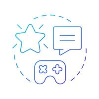 Higher user engagement blue gradient concept icon. Interaction between users and platform. Benefit of PWAs. Round shape line illustration. Abstract idea. Graphic design. Easy to use in presentation vector