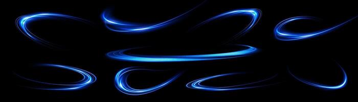 Dynamic Blue Swirls and Light Trails Perfect for Use in Stunning Motion Graphics Design vector