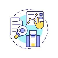 Intercompany transactions multi color concept icon. Activities between entities. Intra group financial process. Round shape line illustration. Abstract idea. Graphic design. Easy to use in booklet vector