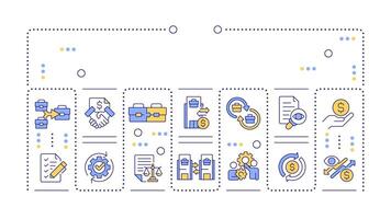 Intercompany accounting word concept isolated on white. Financial activity between entities. Creative illustration banner surrounded by editable line colorful icons vector