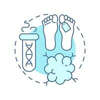 Mortuaries soft blue concept icon. Body preservation, embalming. Biomedical waste. Round shape line illustration. Abstract idea. Graphic design. Easy to use in presentation, article vector