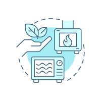 Environmental protection soft blue concept icon. Toxic emissions, ecology preservation. Round shape line illustration. Abstract idea. Graphic design. Easy to use in presentation, article vector