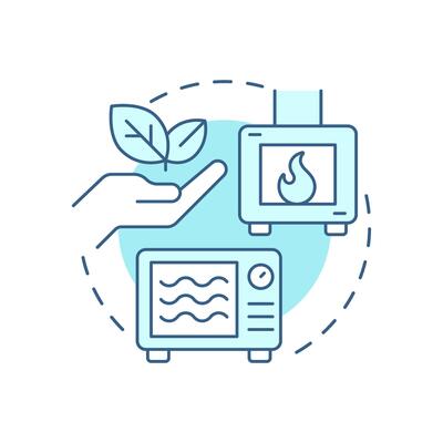 Environmental protection soft blue concept icon. Toxic emissions, ecology preservation. Round shape line illustration. Abstract idea. Graphic design. Easy to use in presentation, article