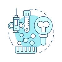 Tissue biobank soft blue concept icon. Human medical specimens storage. Medical exploration service. Round shape line illustration. Abstract idea. Graphic design. Easy to use in article vector