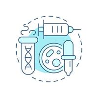 Specimen collection soft blue concept icon. Obtaining biological materials from patients. Bio samples lifestyle. Round shape line illustration. Abstract idea. Graphic design. Easy to use in article vector
