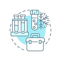 Specimen storage soft blue concept icon. Controlled preservation of materials. Bio samples lifestyle. Round shape line illustration. Abstract idea. Graphic design. Easy to use in article vector