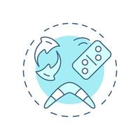 What goes around comes around soft blue concept icon. Consequences, responsibility. Round shape line illustration. Abstract idea. Graphic design. Easy to use in infographic, presentation vector