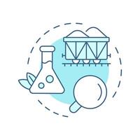 Phytosanitary inspection services soft blue concept icon. Integrated border management. Round shape line illustration. Abstract idea. Graphic design. Easy to use in promotional material vector