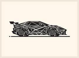 Geometric Speedster Car Design for Racing Concepts vector