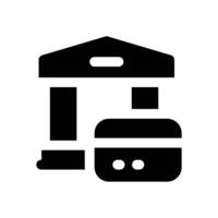 banking glyph icon. Strong and solid icon for websites and mobile apps. vector