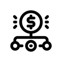 diversification line icon. Clean and minimalist icon for websites and mobile apps. vector