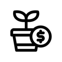 investment fund line icon. Clean and minimalist icon for websites and mobile apps. vector