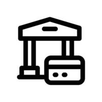 banking line icon. Clean and minimalist icon for websites and mobile apps. vector