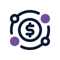 hedge fund dual tone icon. Sleek and modern icon for websites and mobile apps. vector