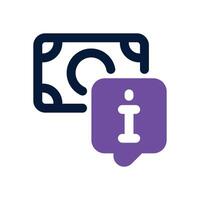 financial information dual tone icon. Sleek and modern icon for websites and mobile apps. vector