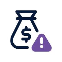 return on investment dual tone icon. Sleek and modern icon for websites and mobile apps. vector