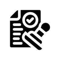approved glyph icon. Strong and solid icon for websites and mobile apps. vector