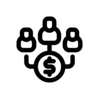 crowdfunding line icon. Clean and minimalist icon for websites and mobile apps. vector