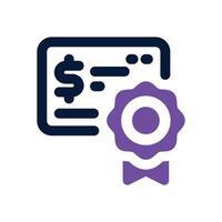 bond dual tone icon. Sleek and modern icon for websites and mobile apps. vector