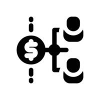 mutual fund glyph icon. Strong and solid icon for websites and mobile apps. vector
