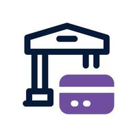 banking dual tone icon. Sleek and modern icon for websites and mobile apps. vector