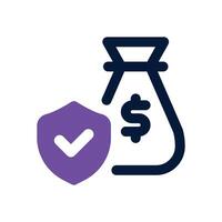 compensation dual tone icon. Sleek and modern icon for websites and mobile apps. vector