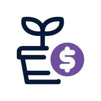 investment fund dual tone icon. Sleek and modern icon for websites and mobile apps. vector