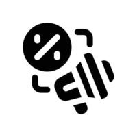megaphone glyph icon. Strong and solid icon for websites and mobile apps. vector