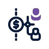 mutual fund dual tone icon. Sleek and modern icon for websites and mobile apps. vector