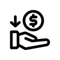 passive income line icon. Clean and minimalist icon for websites and mobile apps. vector