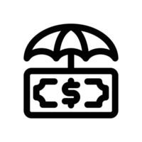 insurance line icon. Clean and minimalist icon for websites and mobile apps. vector