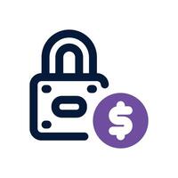 private dual tone icon. Sleek and modern icon for websites and mobile apps. vector