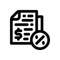 tax line icon. Clean and minimalist icon for websites and mobile apps. vector