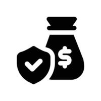 compensation glyph icon. Strong and solid icon for websites and mobile apps. vector
