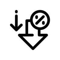 low price line icon. Clean and minimalist icon for websites and mobile apps. vector