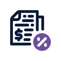 tax dual tone icon. Sleek and modern icon for websites and mobile apps. vector