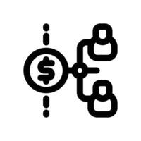 mutual fund line icon. Clean and minimalist icon for websites and mobile apps. vector