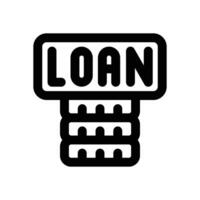 loan line icon. Clean and minimalist icon for websites and mobile apps. vector