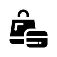 online shopping glyph icon. Strong and solid icon for websites and mobile apps. vector