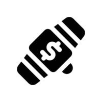 wristwatch glyph icon. Strong and solid icon for websites and mobile apps. vector