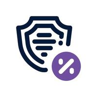 shield dual tone icon. Sleek and modern icon for websites and mobile apps. vector