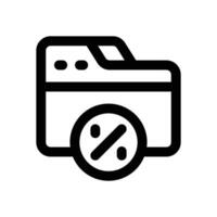 folder line icon. Clean and minimalist icon for websites and mobile apps. vector