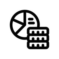 pie chart line icon. Clean and minimalist icon for websites and mobile apps. vector